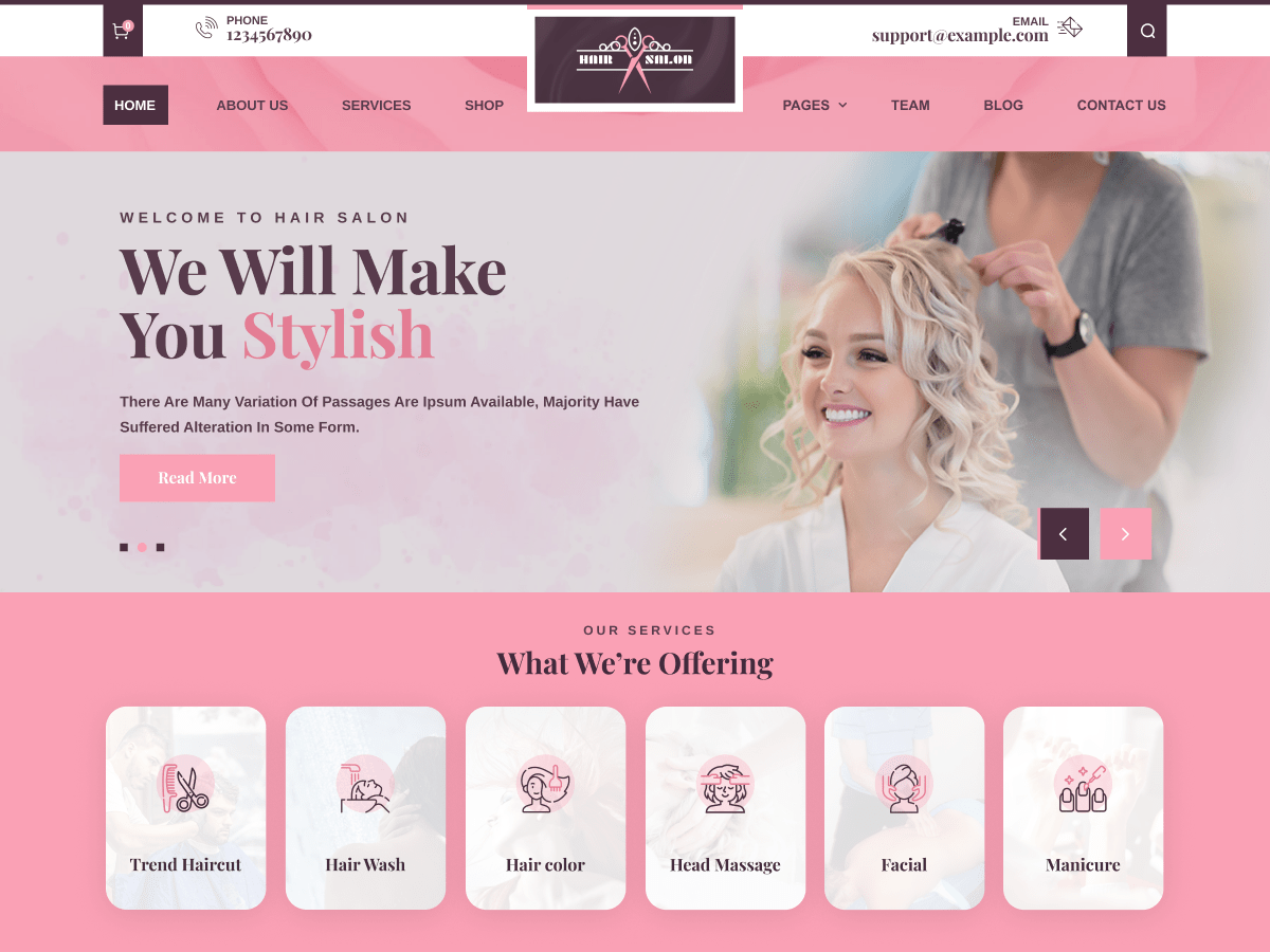 Hair Spa Salon WordPress 主题