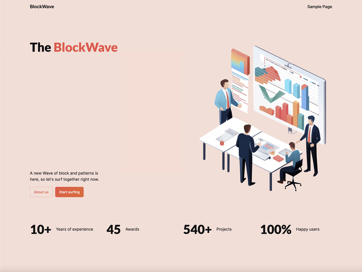 BlockWave WordPress 主题