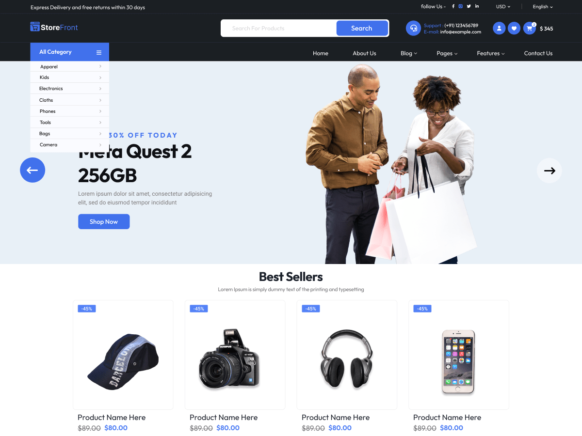 Omega Storefront WordPress 主题