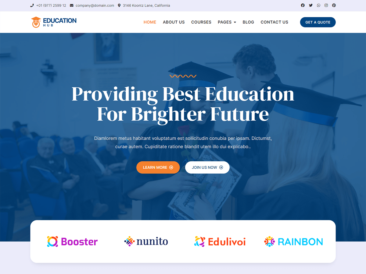 screenshot-761 Bosa Education Hub WordPress 主题