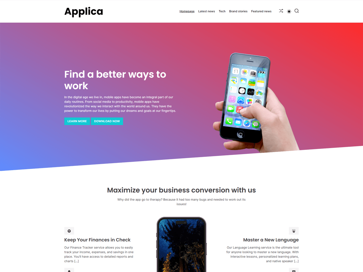 Applica WordPress 主题
