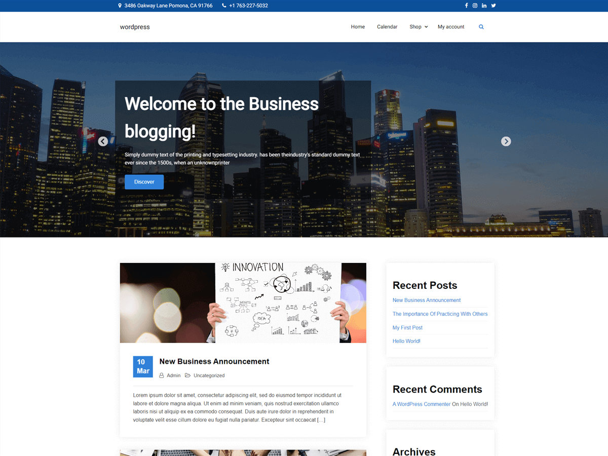 screenshot-775 Business Blogging WordPress 主题