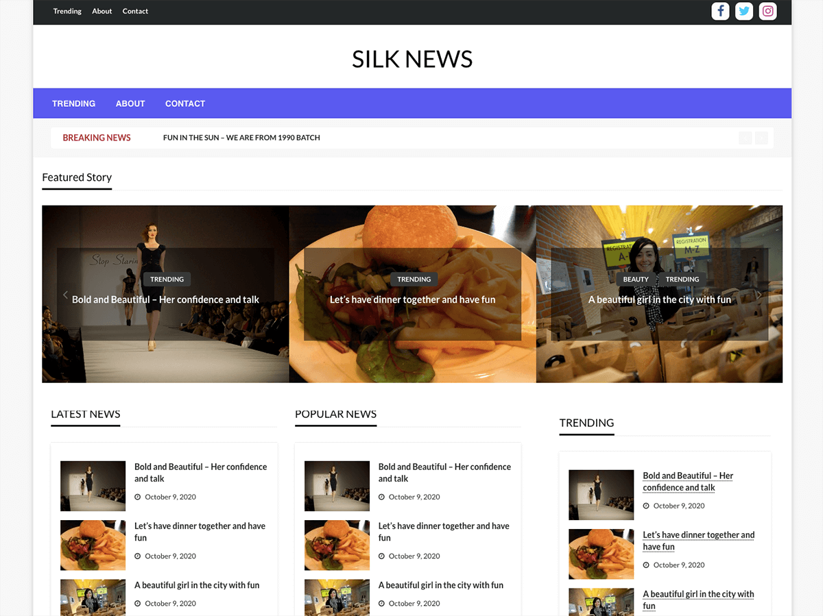 Silk News WordPress 主题