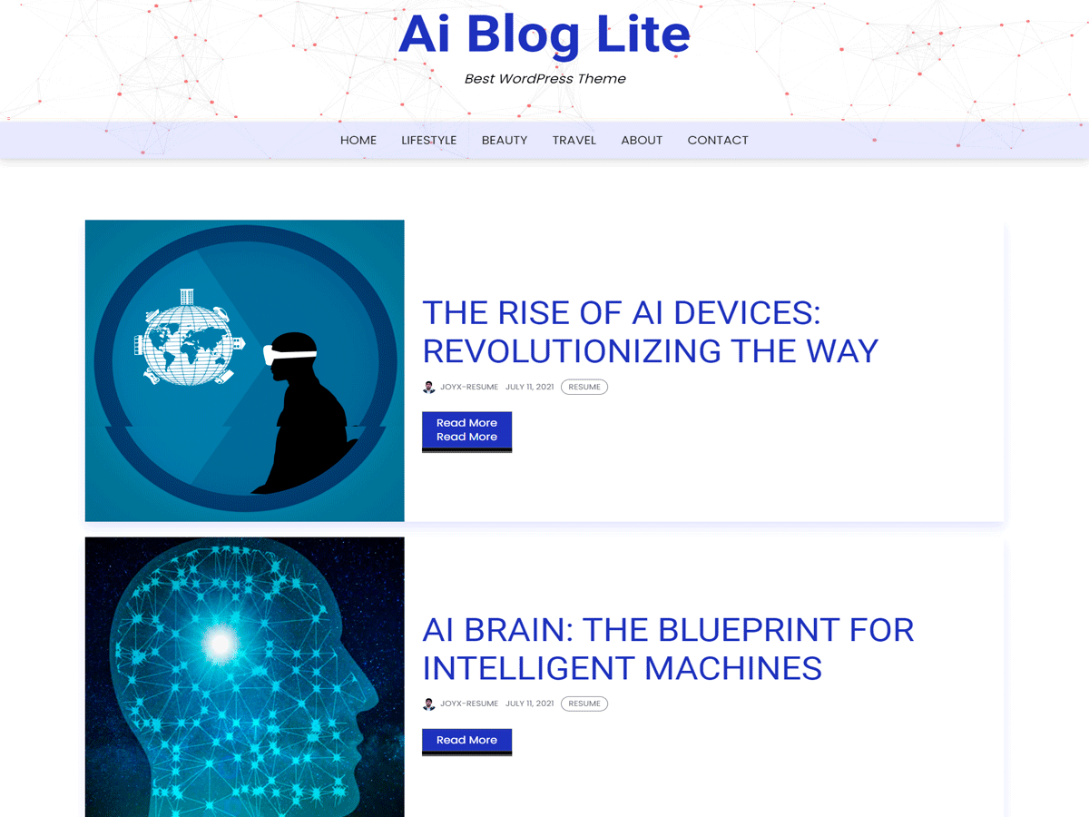 Ai Blog Lite WordPress 主题