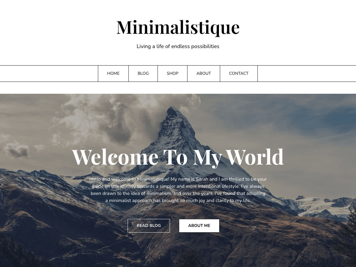Minimalistique WordPress 主题