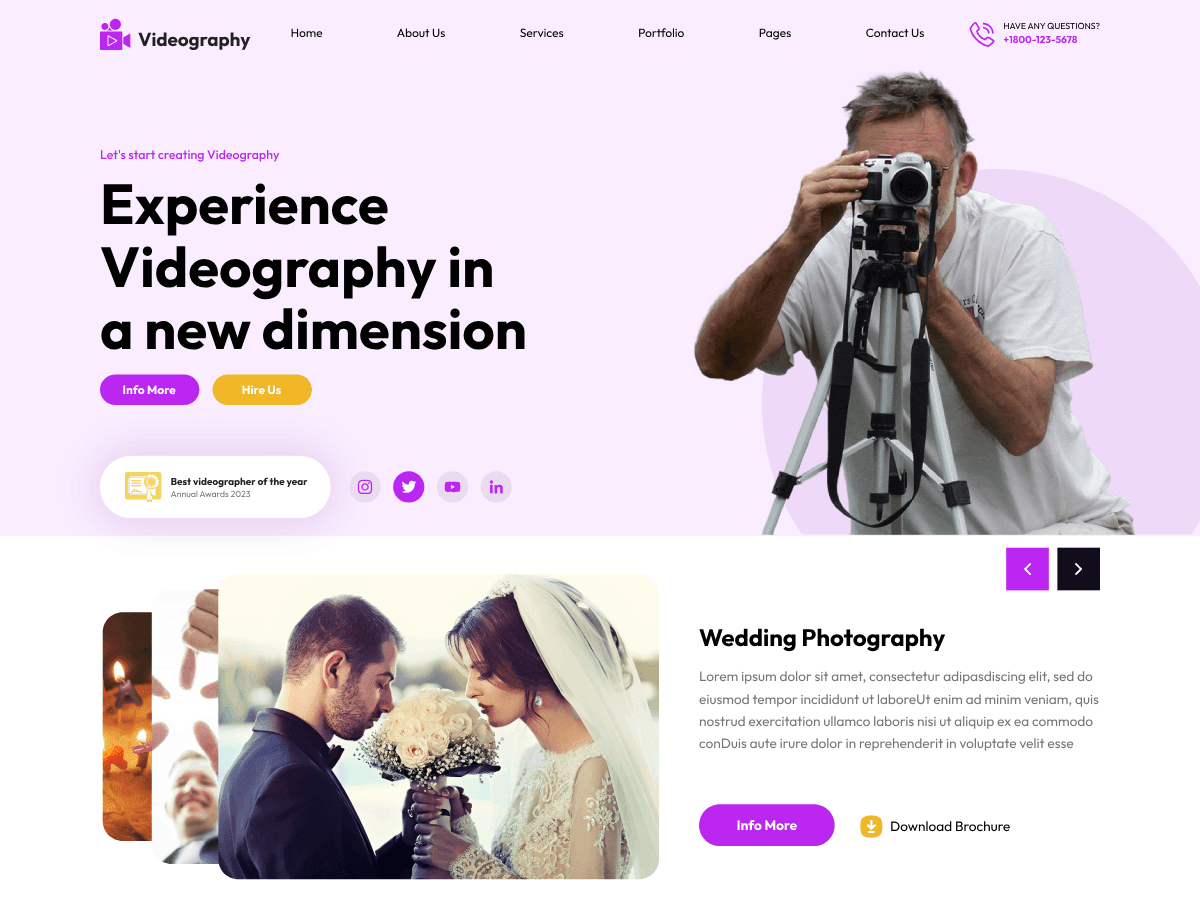 Videographer Studio WordPress 主题