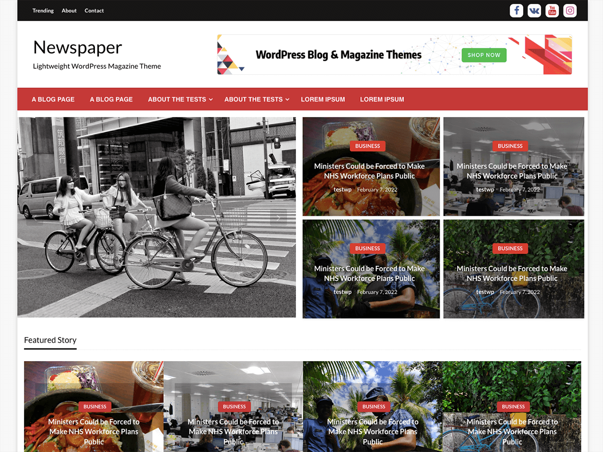 Simple Newspaper WordPress 主题