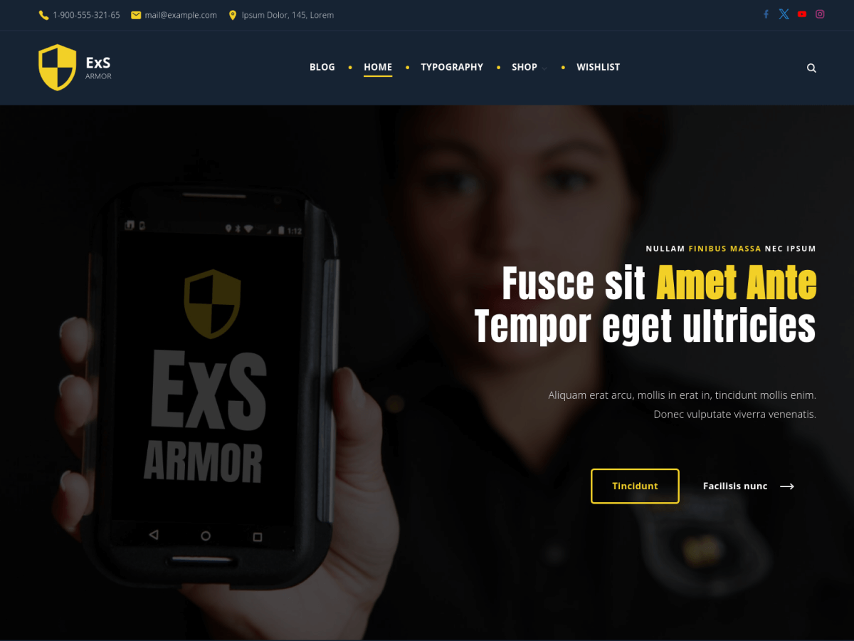 screenshot-800 ExS Armor WordPress 主题