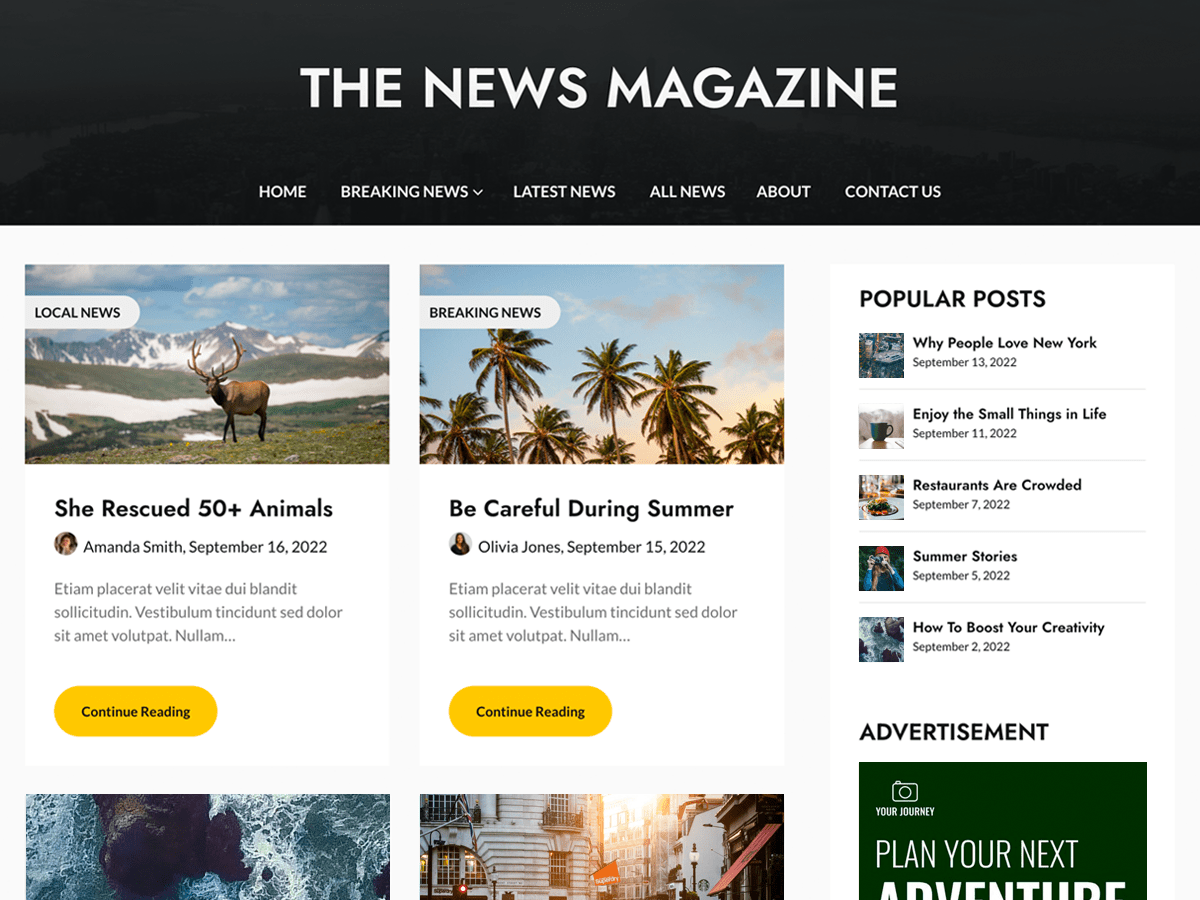 Elegant News Magazine WordPress 主题