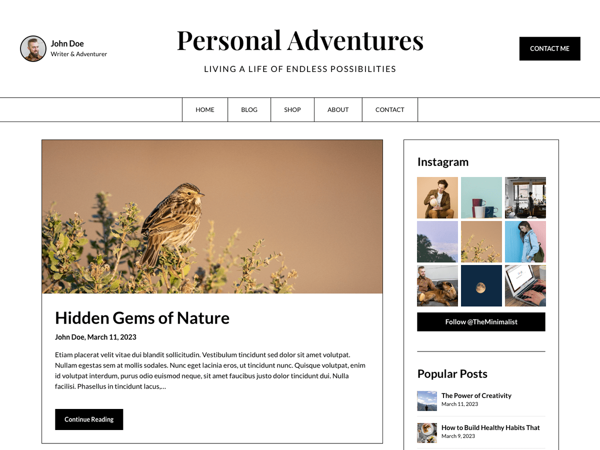 The Blog Journey WordPress 主题