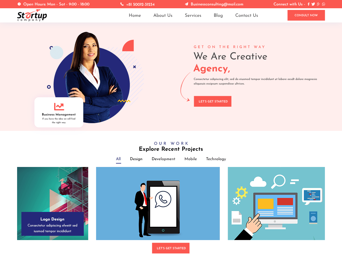 Unique Startup WordPress 主题