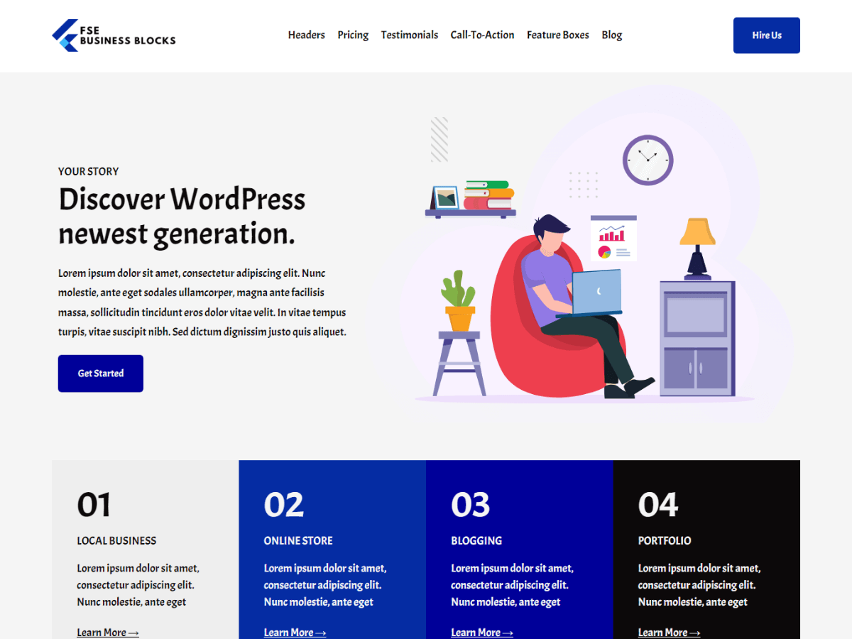 FSE Business Blocks WordPress 主题