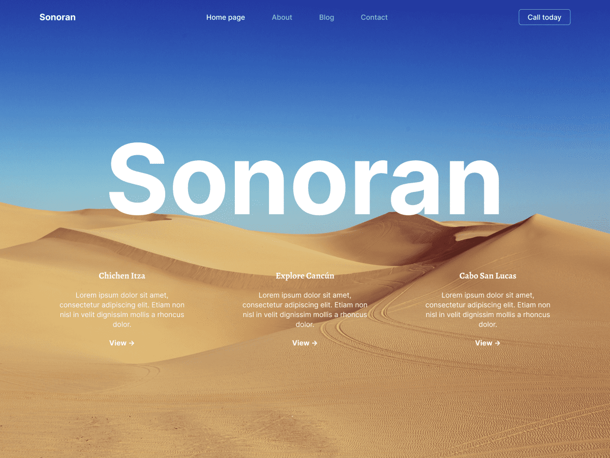 Sonoran WordPress 主题