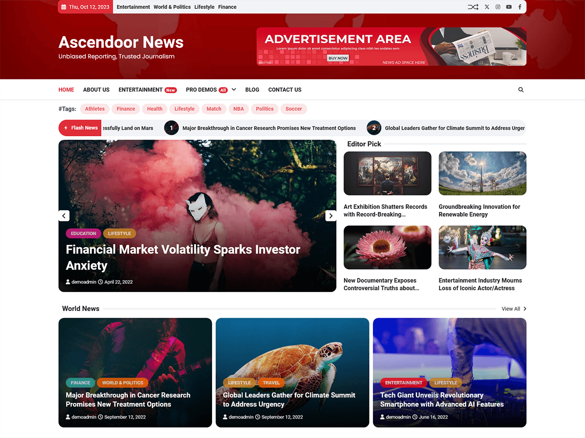 Ascendoor News WordPress 主题