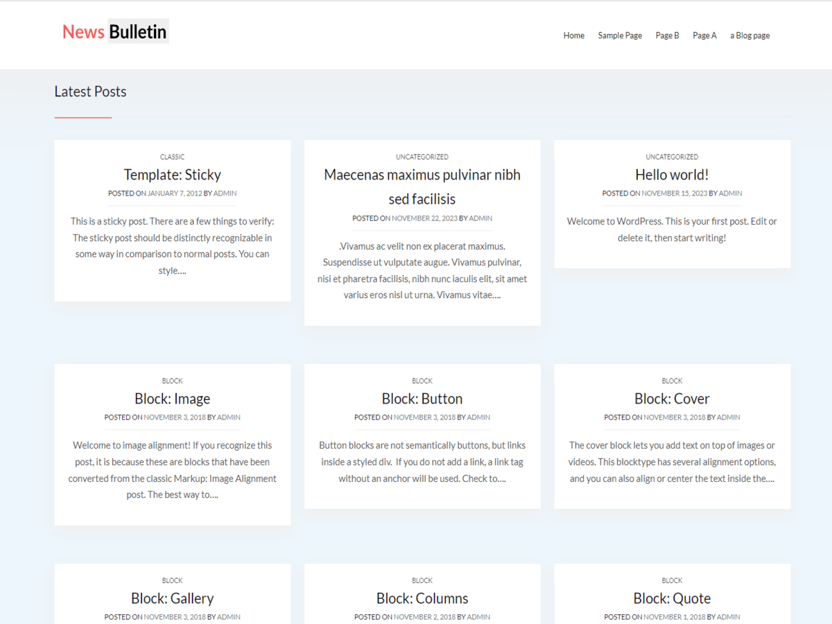 PH News Bulletin WordPress 主题