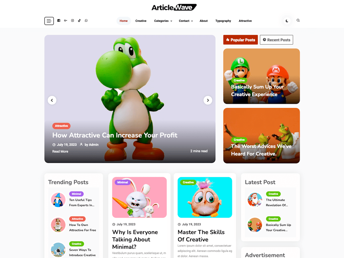 Articlewave WordPress 主题