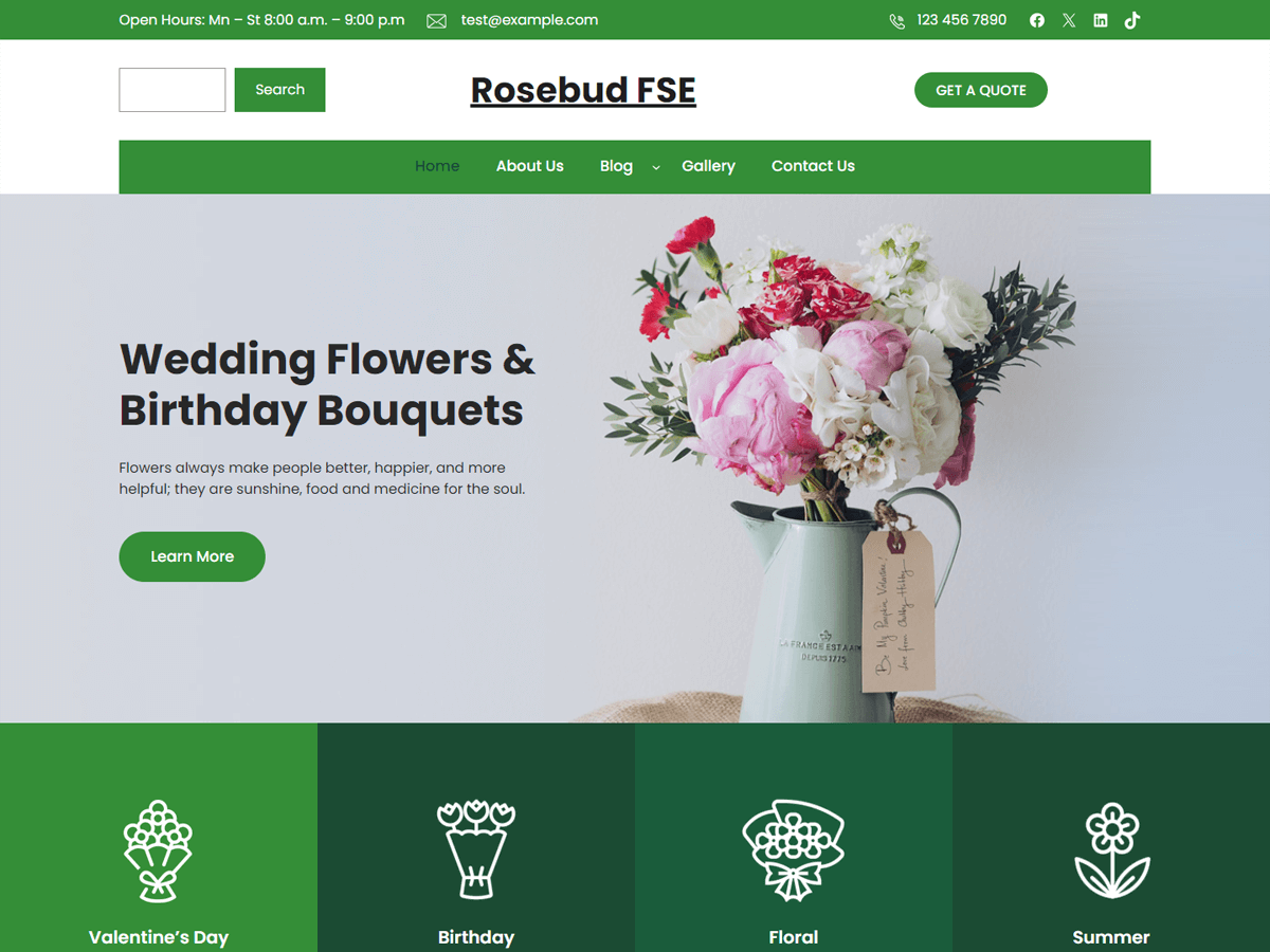 Rosebud FSE WordPress 主题