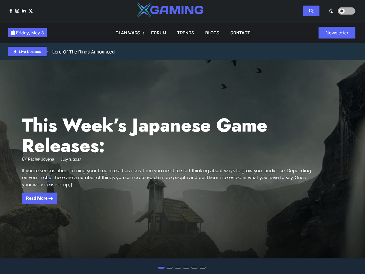 Gaming News WordPress 主题