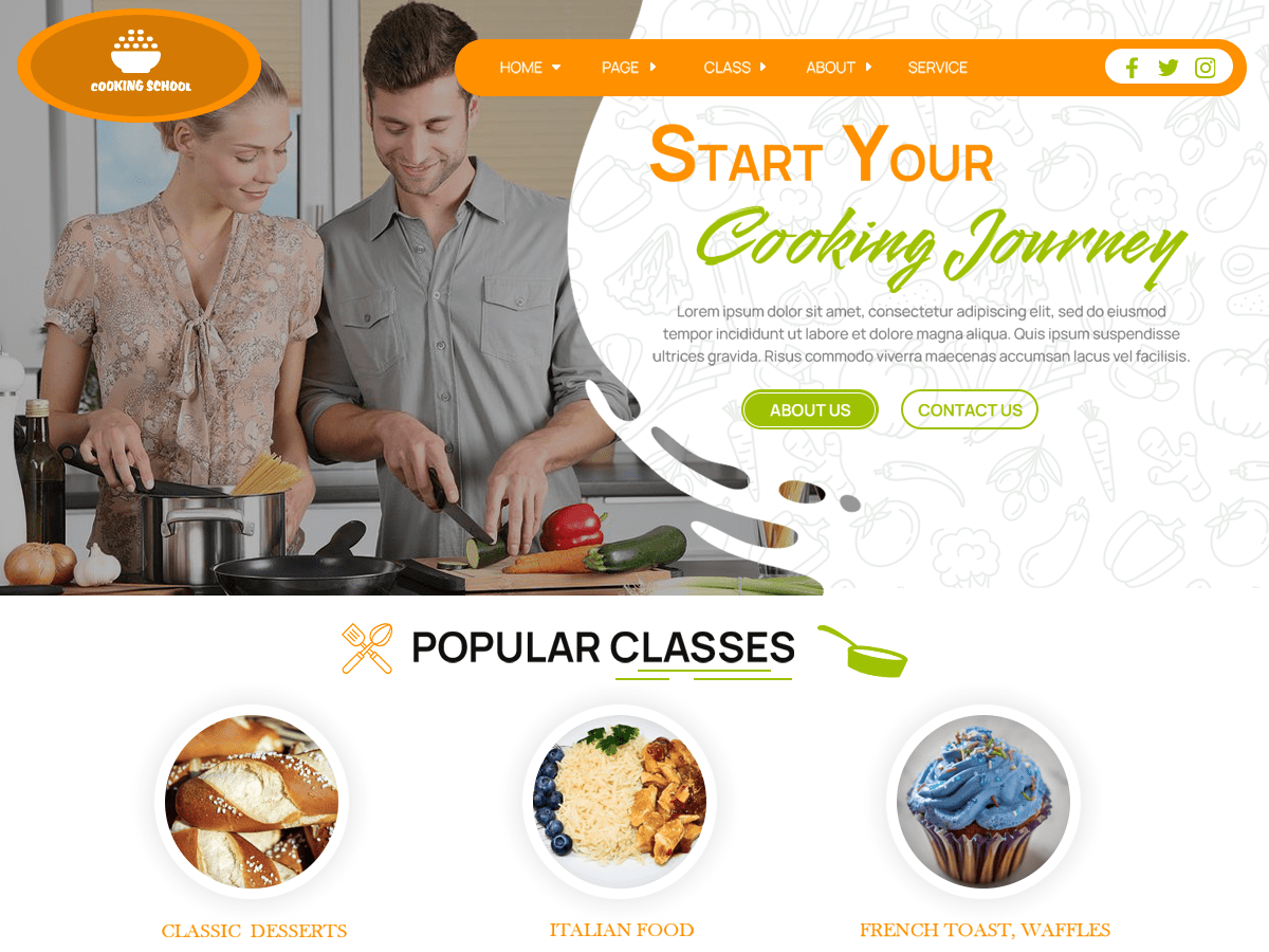 screenshot-881 Cooking Classes WordPress 主题