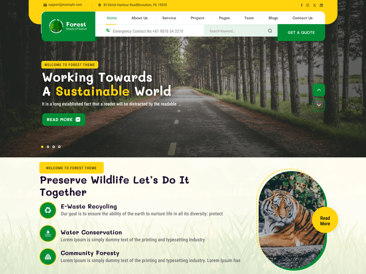 Forest Eco Nature WordPress 主题