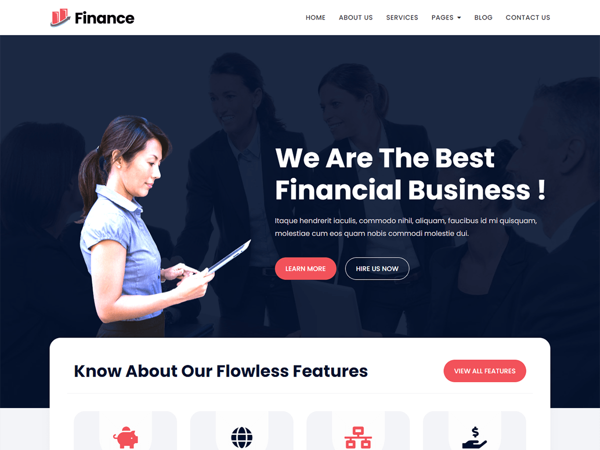 screenshot-912 Kortez Finance WordPress 主题