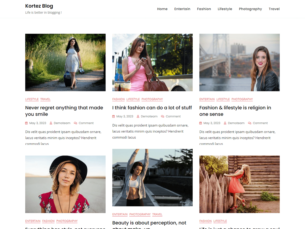 Kortez Blog WordPress 主题