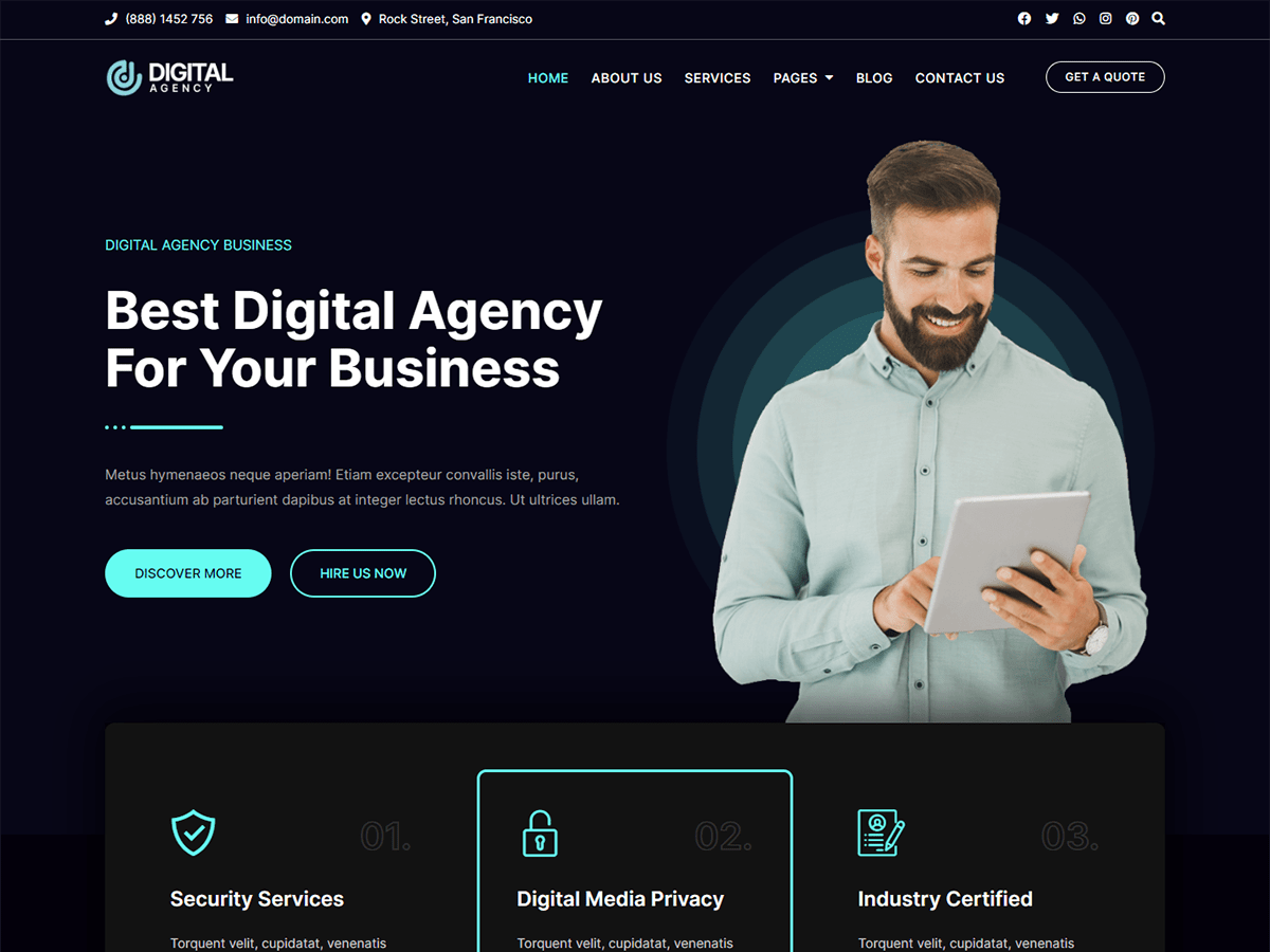 screenshot-922 Bosa Digital Agency WordPress 主题