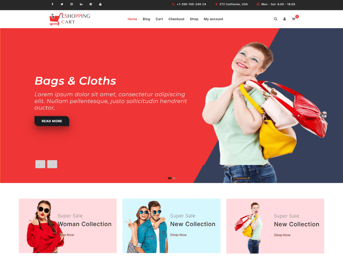 eShopping Cart WordPress 主题