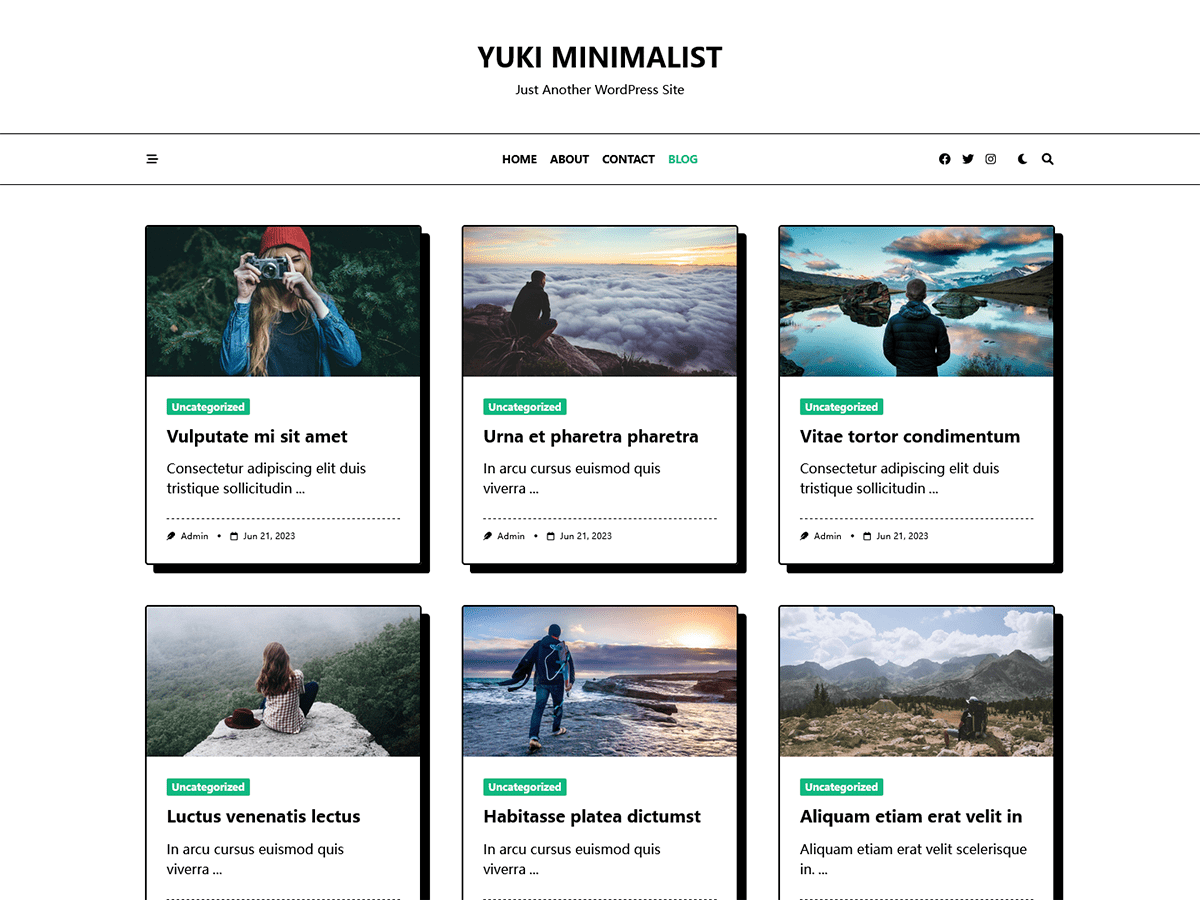 Yuki Minimalist Blog WordPress 主题