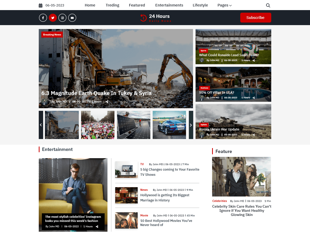 screenshot-938 Editorial News Agency WordPress 主题