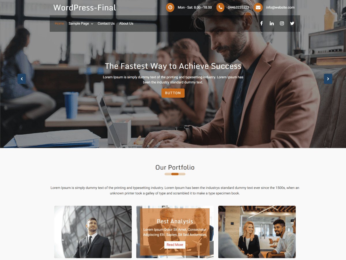 Goldy Corporate WordPress 主题