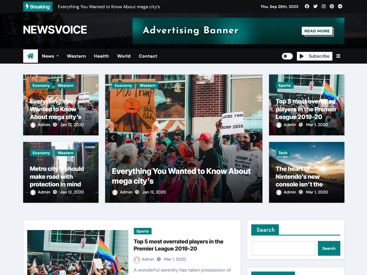 Newsvoice WordPress 主题