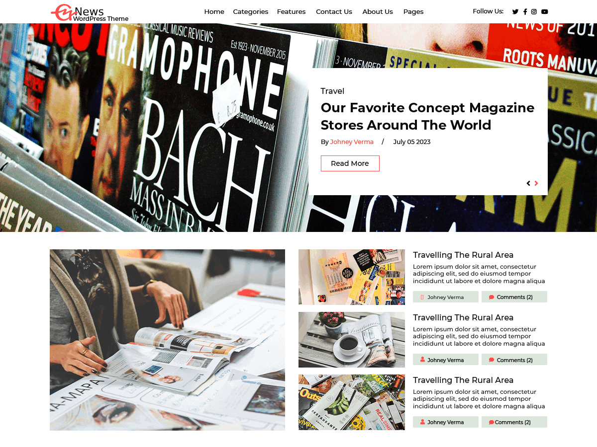 Titan News Blog WordPress 主题