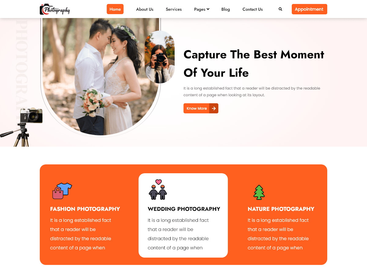 Photographer Magazine WordPress 主题