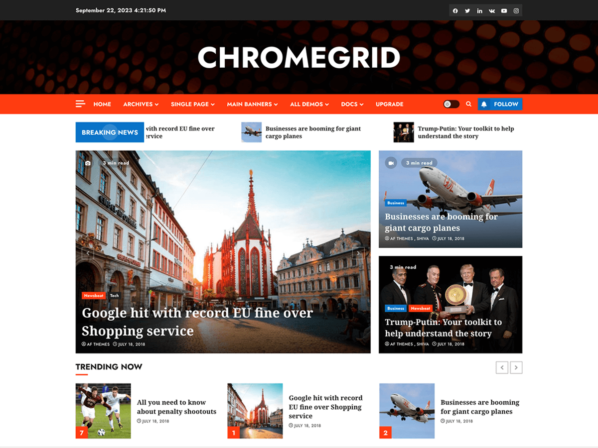 screenshot-968 ChromeGrid WordPress 主题