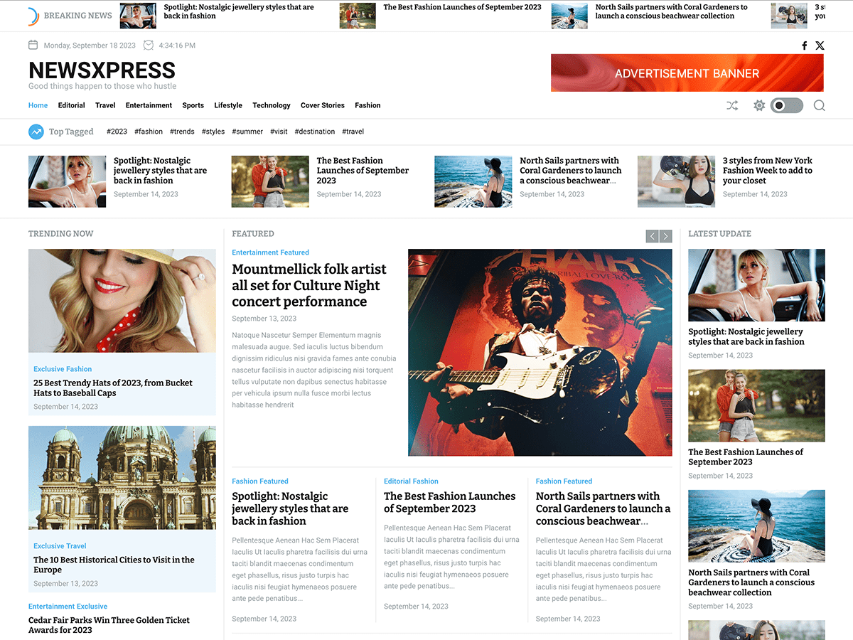 NewsXpress WordPress 主题