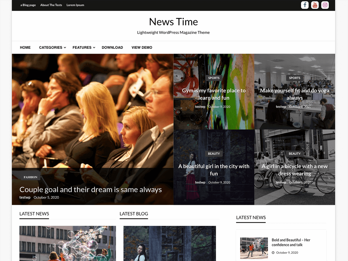 News Time WordPress 主题