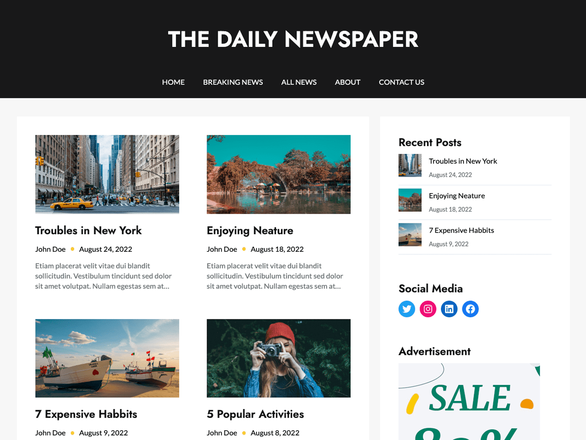 screenshot-980 Newspaper Builder WordPress 主题