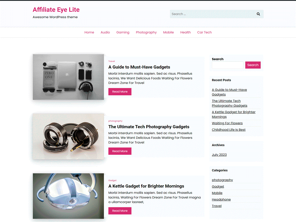 Affiliate Eye Lite WordPress 主题