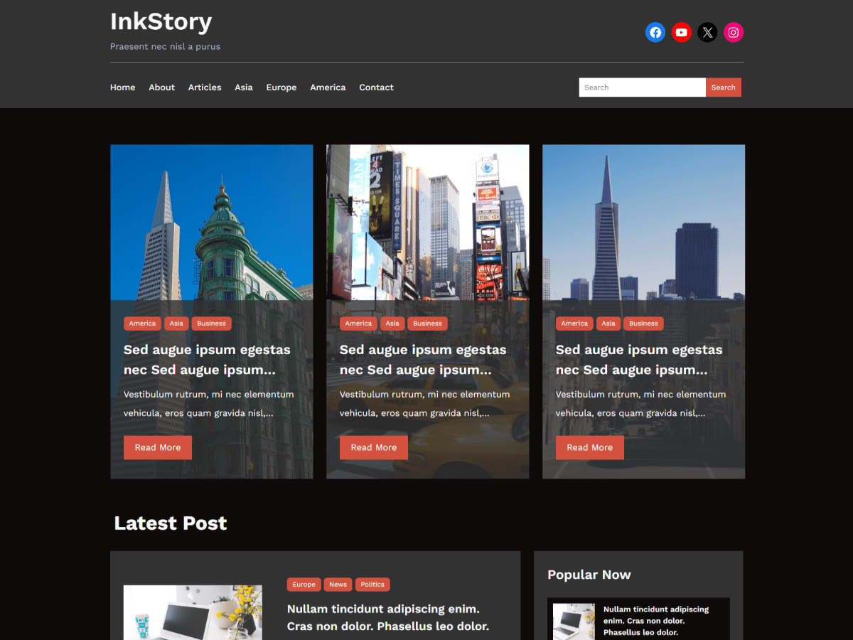 Inkstory WordPress 主题