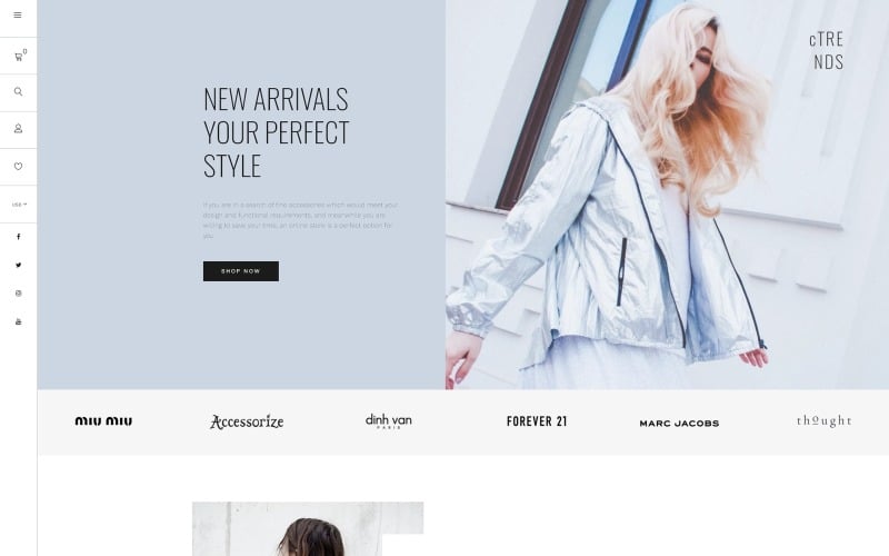 Shopify Lookbook轮播模板Shopify主题 #95367