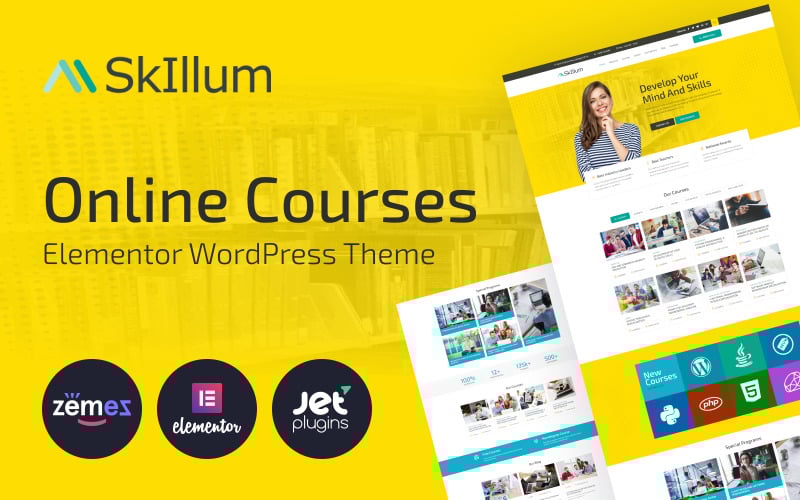 SkIllum-在线课程WordPress Elementor主题 #74503