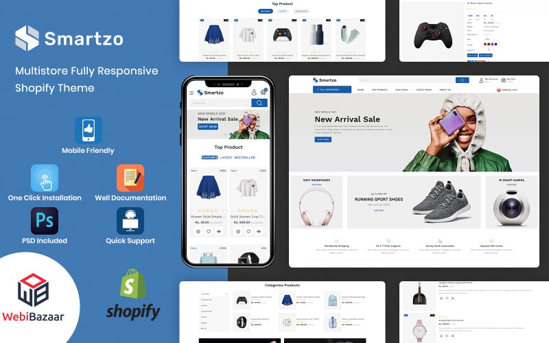 Smartzo - 高级多用途 Shopify 模板 #178488