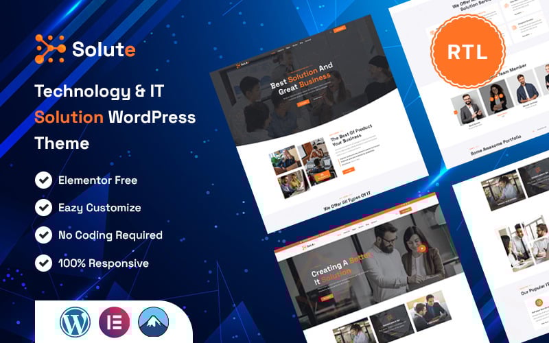 Solute - 技术和 IT 解决方案 Wordpress 主题 #315286