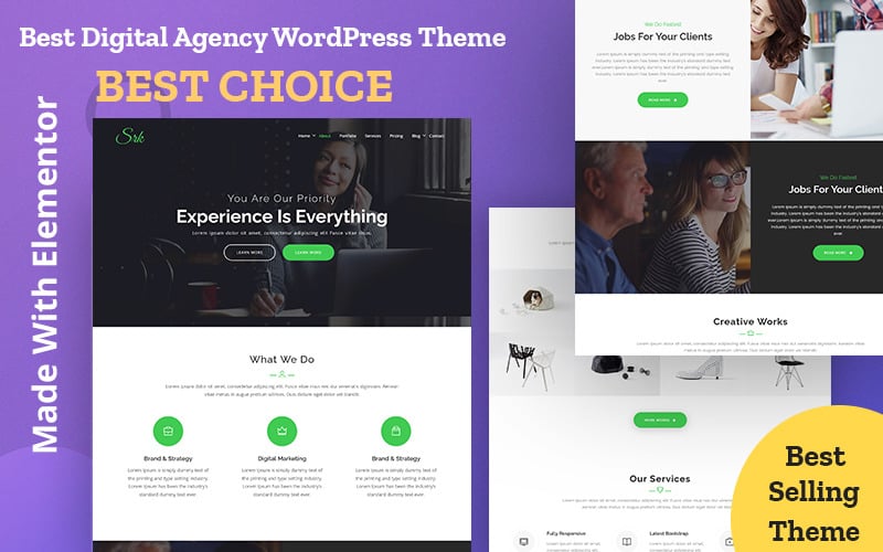 SRK - 一页视差 WordPress 主题 #100559