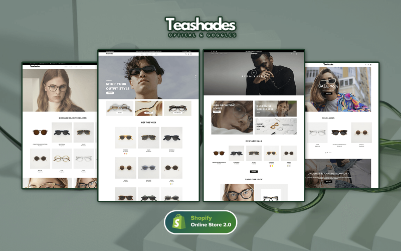 Teashades - 眼镜 Shopify 主题 #326222