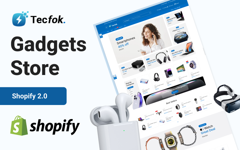 Tecfok - 电子产品商店 Shopify 主题 #338665