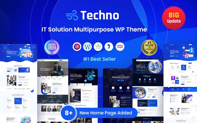 Techno - IT 解决方案和业务顾问 WordPress 主题 #94212