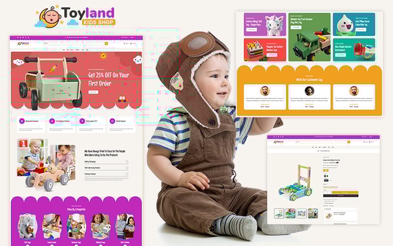 Toyland - 婴儿商店和儿童玩具商店多用途 Shopify 2.0 响应式主题