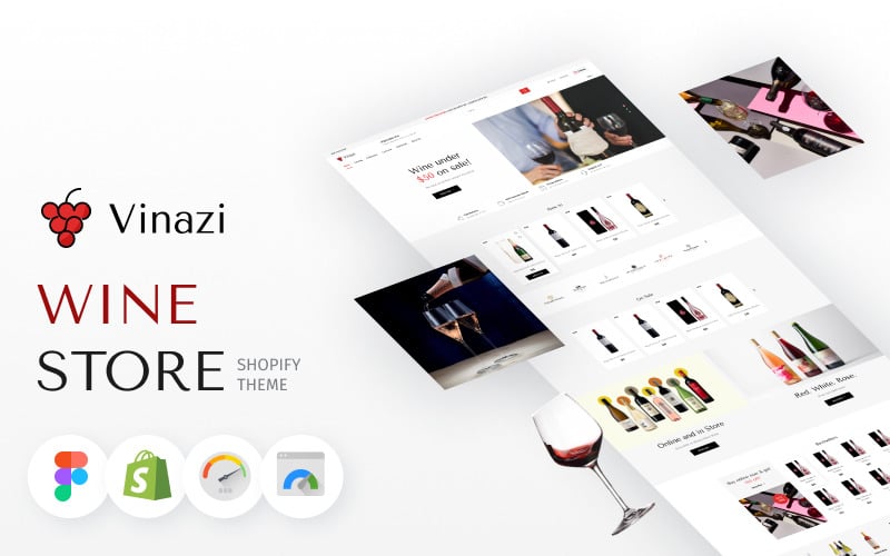 Vinazi - 饮料和葡萄酒电子商务 Shopify 主题 #216478